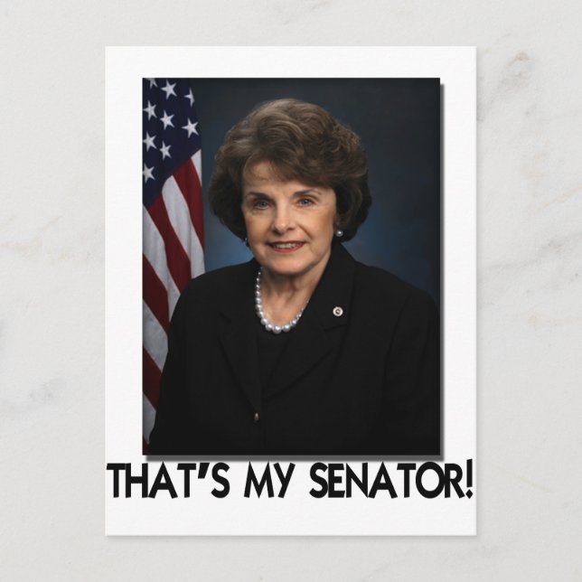 Postal Dianne Feinstein, ¡Esa es mi senadora! (Anverso)