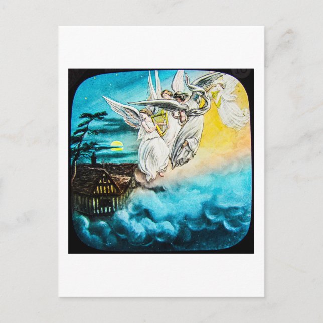 Postal Diapositiva de linterna mágica victoriana LA REINA (Anverso)