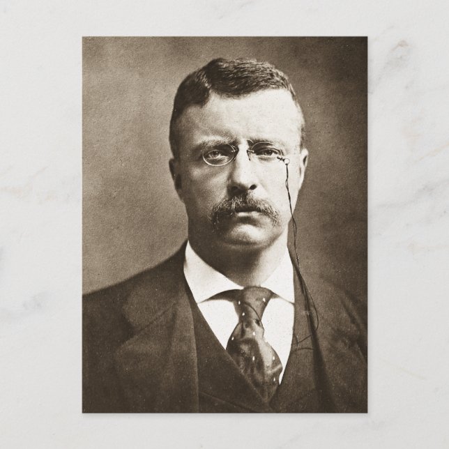 Postal Diapositiva Teddy Roosevelt Vintage Magic Glass (Anverso)