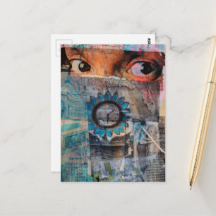 Postal Diario abstracto de recortes de The Eyeballs