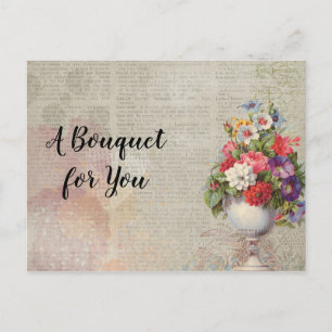 Postal Diario de la madre plantadora de flores coloridas