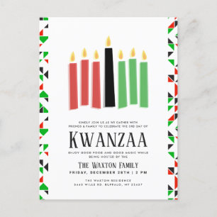 Postal Días de Kwanzaa   Evento Fiesta