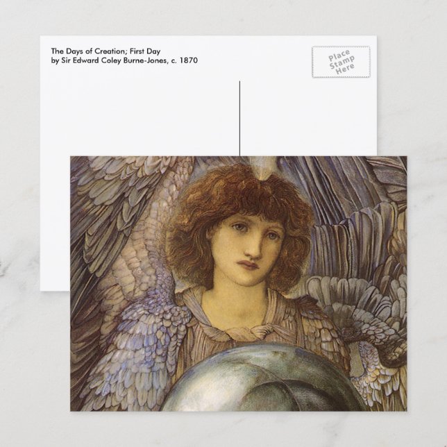 Postal Días de la Creación, Primer Día de Burne Jones (Anverso / Reverso)
