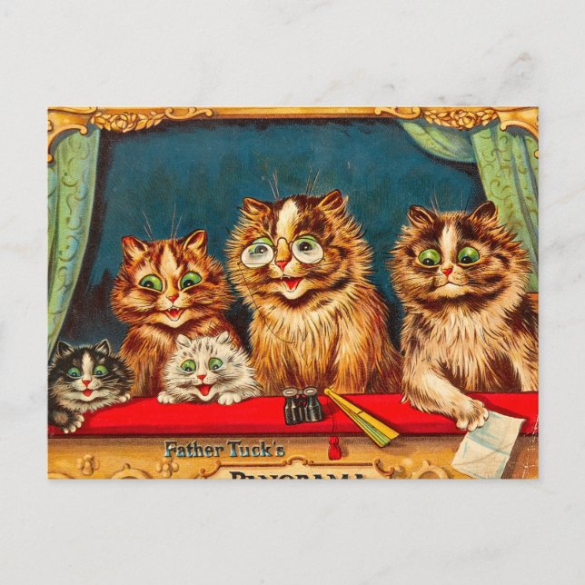 Postal Días en Catland con Louis Wain por Louis Wain (Anverso)
