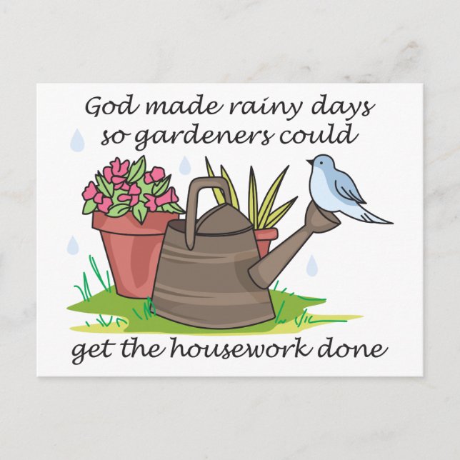 Postal Días lluviosos (Anverso)