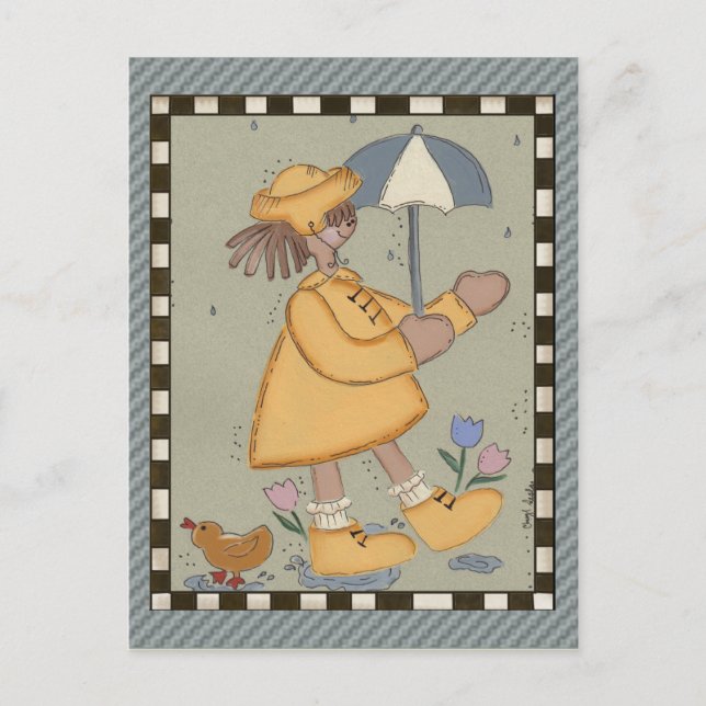 Postal Días lluviosos (Anverso)