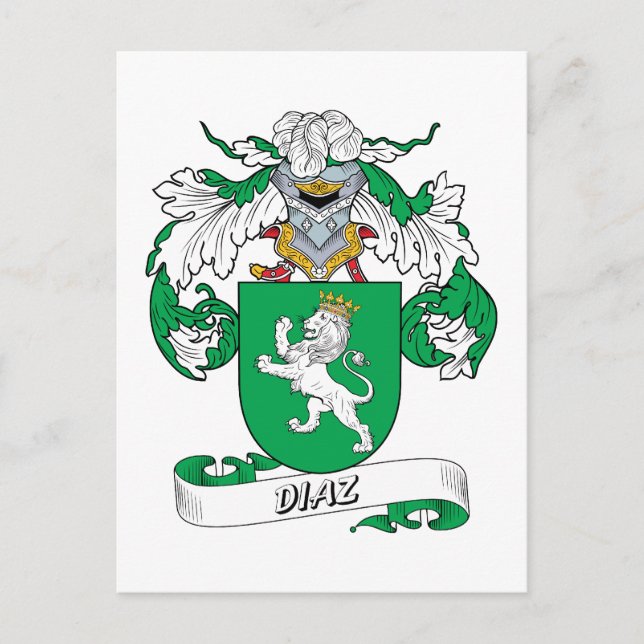 Postal Diaz Family Crest (Anverso)