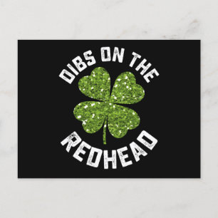 Postal Dibs On The Redhead St Patrick's Day Shamrock