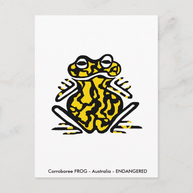 Postal Dibujado a mano - Corroboree FROG - Naturaleza - A (Anverso)