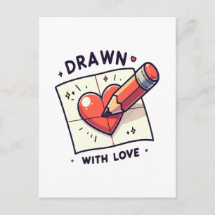 Postal Dibujando con amor
