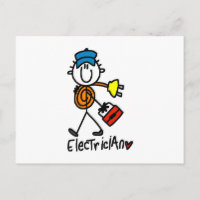 Dibujante electricista de figuras de palitos