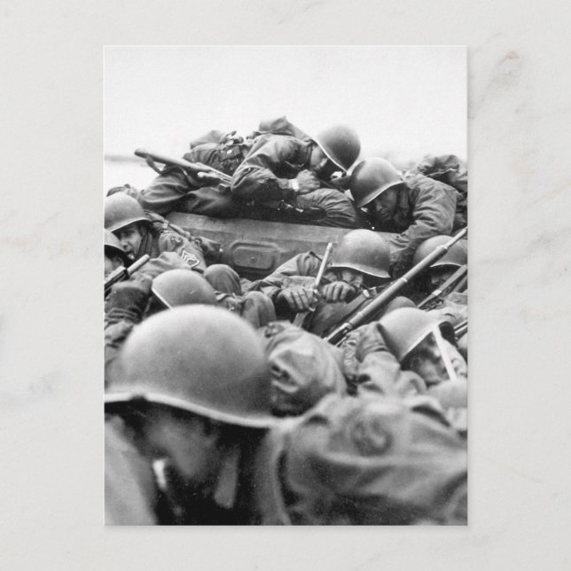 Postal "Dibujé un barco de asalto para cruzar la imagen d (Anverso)