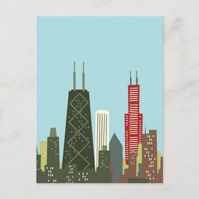 Postal Dibujo animado Chicago (Anverso)