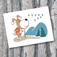 Dibujo Animado Divertido Cachorro Perro Caminata B