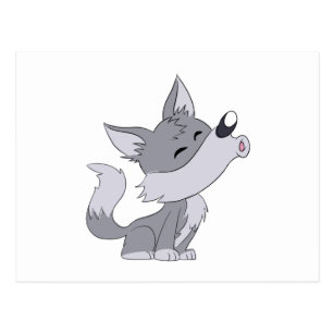 Postales Lobo Lindo Del Dibujo Animado Tarjetas Postales Zazzle Es
