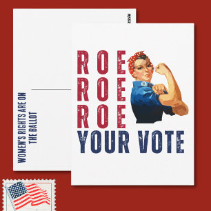 Postal Dibujo animado político feminista retro divertido