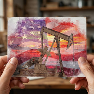 Postal Dibujo Artístico Pastel de Bomba Petrolera Patriót