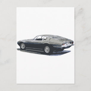 Postal Dibujo clásico de Maserati Ghibli