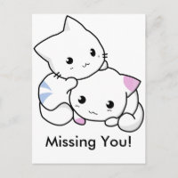 Dibujo curado de niño y Chica gatito enamorado