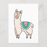 dibujo de animales personalizados de llama feliz s
