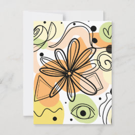 Postal Dibujo de arte abstracto colorido