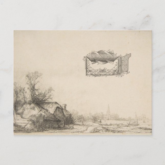 Postal Dibujo de arte de la máquina de volar de la aviaci (Anverso)