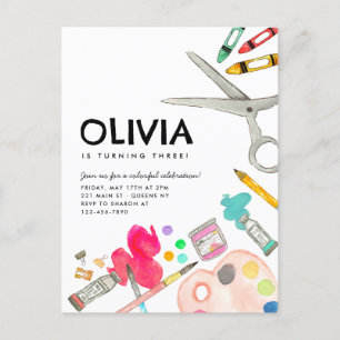 Postal Dibujo de artista cutáneo dibujo pintura Fiesta cu