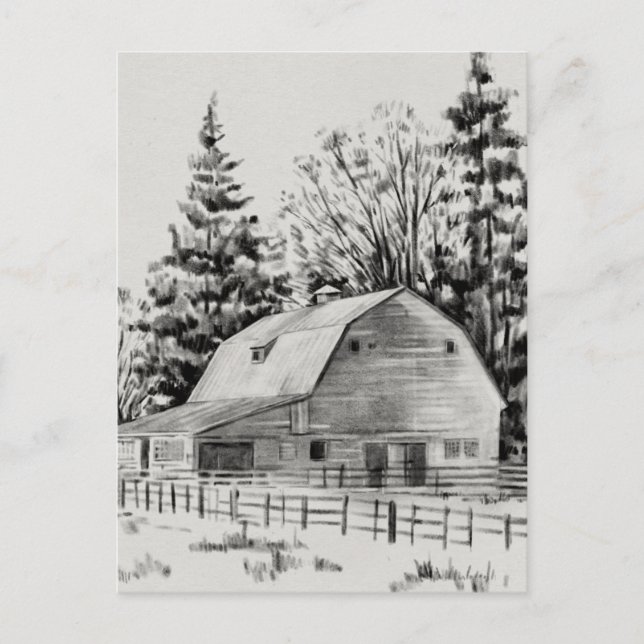 Postal Dibujo de barras distantes I (Anverso)