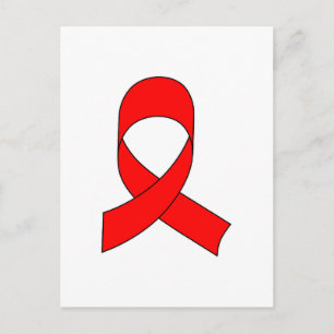 Postal Dibujo de cinta roja