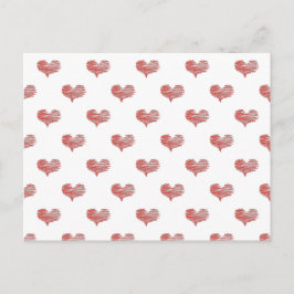 Postal Dibujo de corazón rojo El día de San Valentín de a