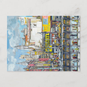 Postal Dibujo de Delancey Street New York City