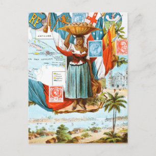 Postal Dibujo de época: Antillas Neerlandesas