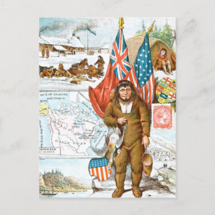 Postal Dibujo de época: Collage canadiense