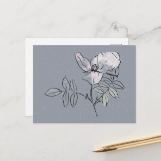Postal Dibujo de Flor Bonita