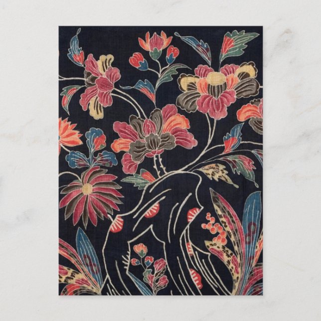 Postal Dibujo de Flores (Anverso)
