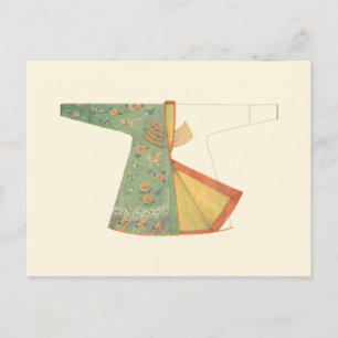 Postal Dibujo de Kimono semiacabado