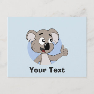 Postal Dibujo de koala