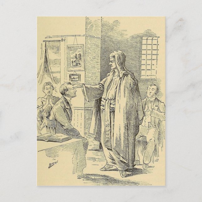 Postal Dibujo de la hipnosis (Anverso)