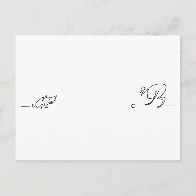 Postal Dibujo De Línea Extraviado De Un Perro Que Reprodu (Anverso)