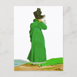 Postal Dibujo de moda Pretty Elegant Green Regency 