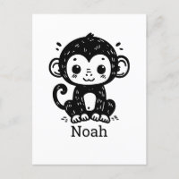 Dibujo de mono bebé adorable - Arte Kawaii para gu