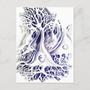 Postal Dibujo de neuronas piramidales