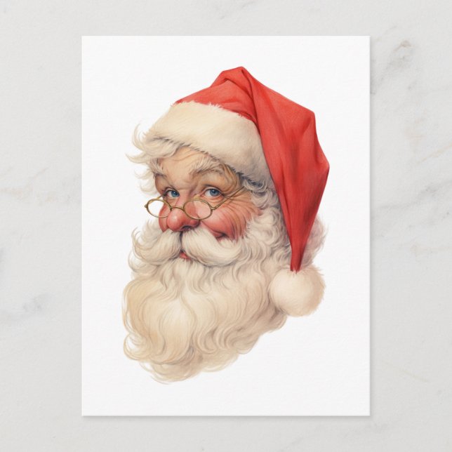Postal dibujo de Papá Noel (Anverso)