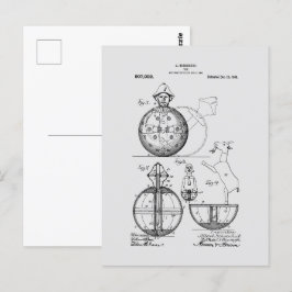 Postal Dibujo de Patente de Polo Rojo de Juguete Antiguo