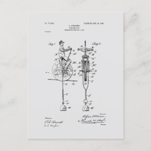 Postal Dibujo de patentes de antigüedades de 1904