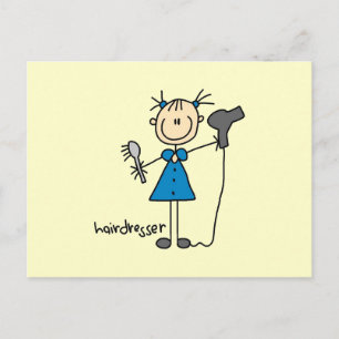 Postal Dibujo de peluquero