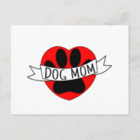 Dibujo De Perro Mamá Paw Y Corazón Rojo