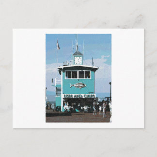 Postal Dibujo de restaurantes de pescado y chile