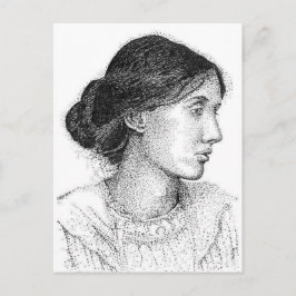 Postal Dibujo de tinta de la lana virgen 2004