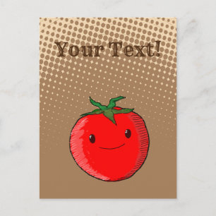 Postal Dibujo de tomate Personalizado con gradiente de se